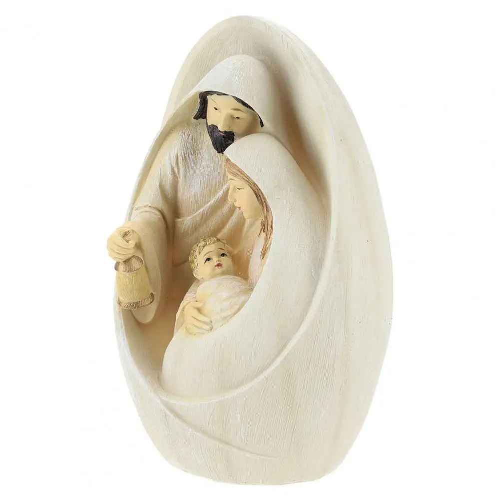 

Nativity Scene Statue Resin Nativity Figurine Set Holy Family Sculpture Christmas Decor Desktop Ornament