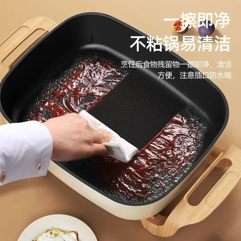 New electric frying pan. Multifunctional. Electric hot pot. For household use. For shabu-shabu. Electric steaming pot. view 3