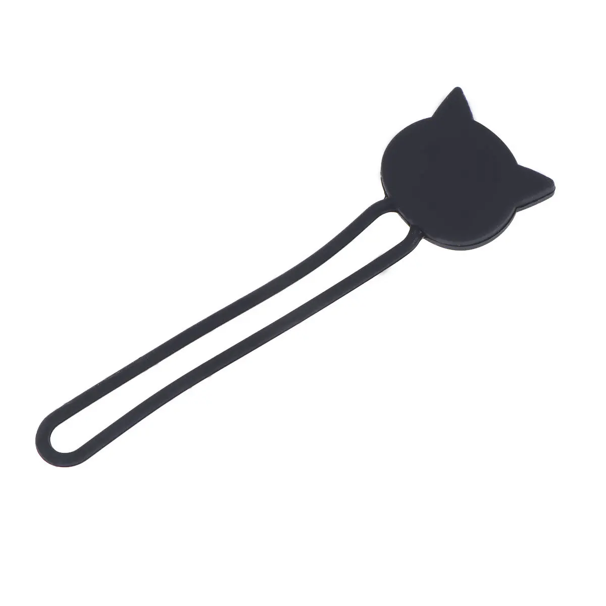 Mini organizer per cavi a forma di animale in silicone a forma di animale, supporto per auricolari compatto nero, protezione per cavi per organizer da scrivania