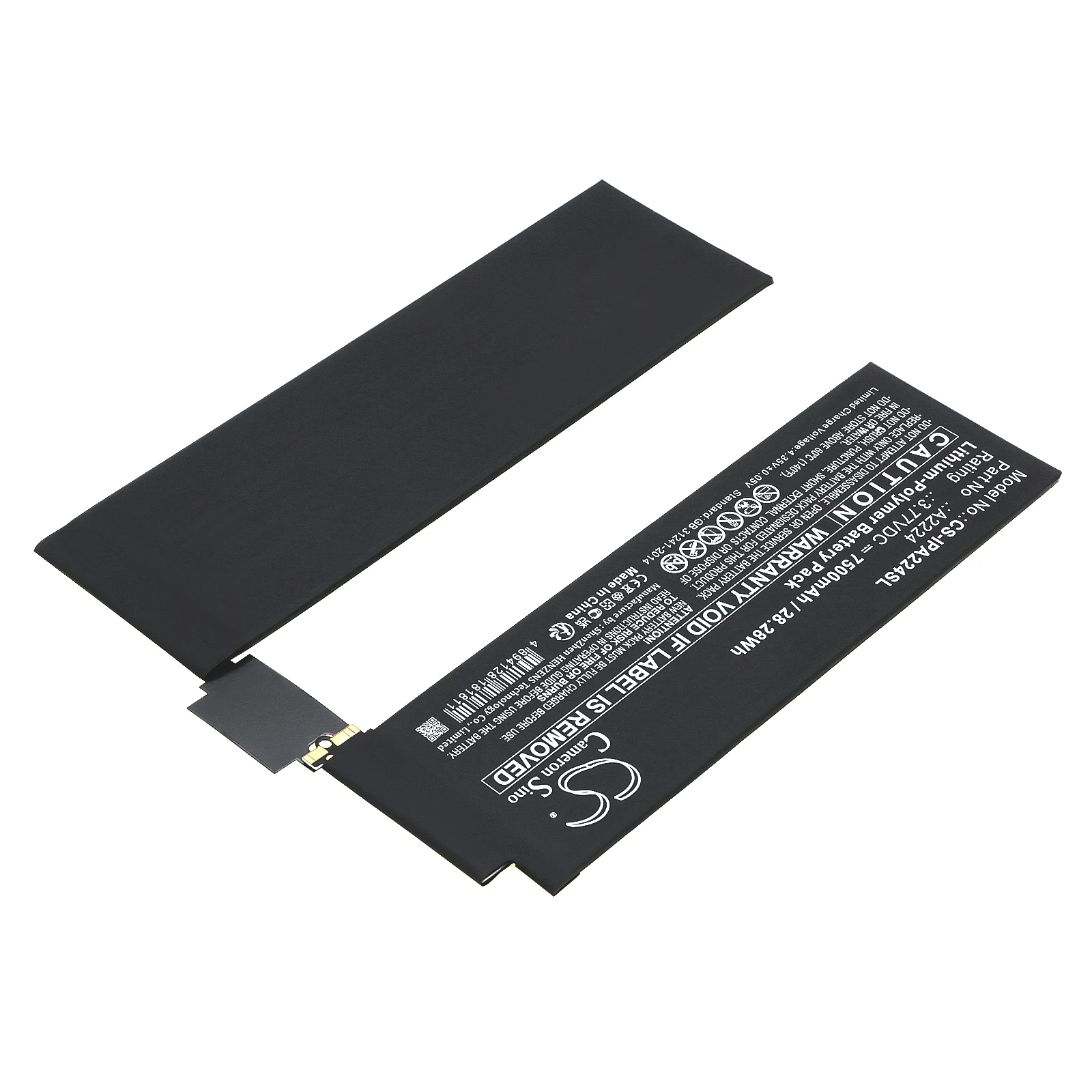 Cameron Sino 7500mAh  Battery For Apple iPad Pro 11 2020  iPad Pro 11 2nd gen (2020)  A2228  A2068  A2230  A2231  A2224