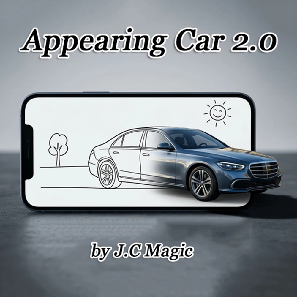出現するカー20マジックトリック-スクリーンから現れるリアルモデル-視覚変化マジア-クローズアップイリュージョン-ギミック小道具