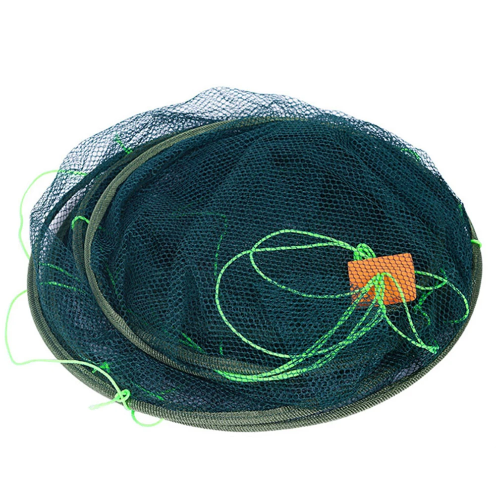 Circular Portable Open Folding Fishing Cage Shrimp Cage Fish Net With Fishing Rope Handle Lobster Net Hand Thrown Net