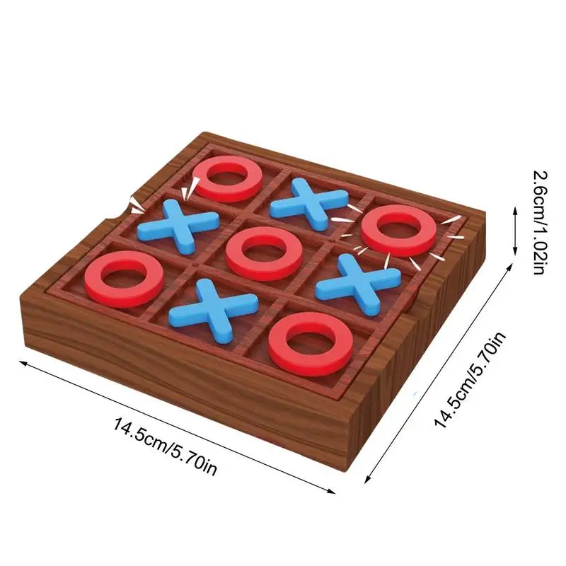 Wooden Tabletop Games For Kids Solitaire Board Game Tick Tac Toe Decorative Board For Coffee Table Board Games For One Player