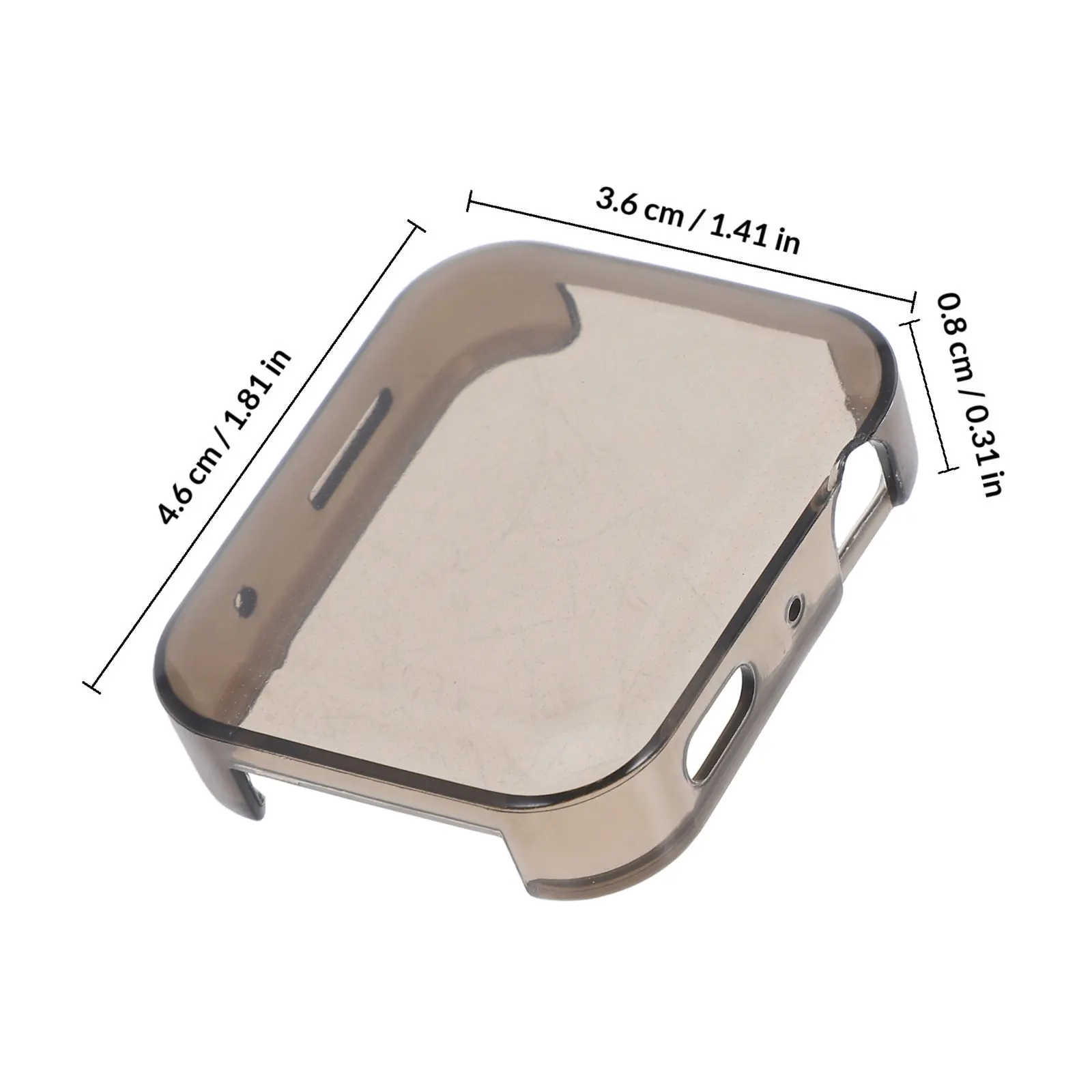 2Pcs Professional Smart Watch Shell Tpu Material Scratch Resistant Grease Proof Fingerprint Proof Easy Access All Buttons Black