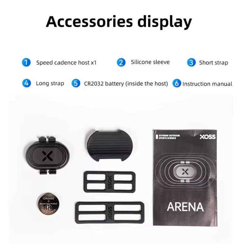 مستشعر ARENA XOSS سرعة ركوب الدراجات والإيقاع أجهزة استشعار مزدوجة بلوتوث ANT + مستشعر دراجة الطريق لـ GARMIN Magene iGPSPORT Bryton