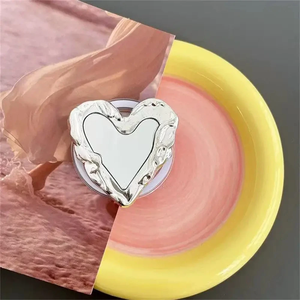 Penyangga Ponsel Magnetik Lipat Bentuk Hati Perak Griptok, Penyangga Telepon untuk iPhone 17 16 untuk Pad Magsafe Smart Tok