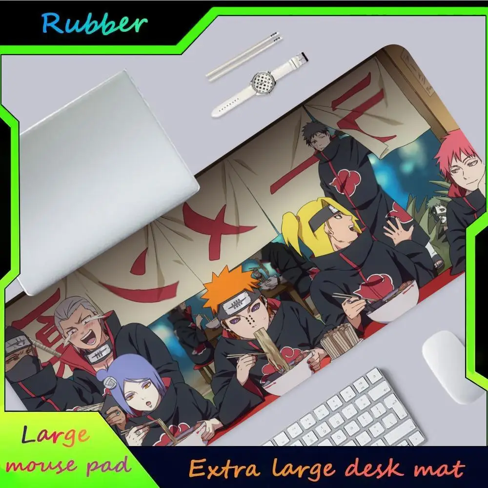 N-NARUTO Anime Akatsuki MINISO Mouse Pad Hot Large Game Mause Pads XL Lock Edge Size for Gamee Give gifts daughter boy brother f