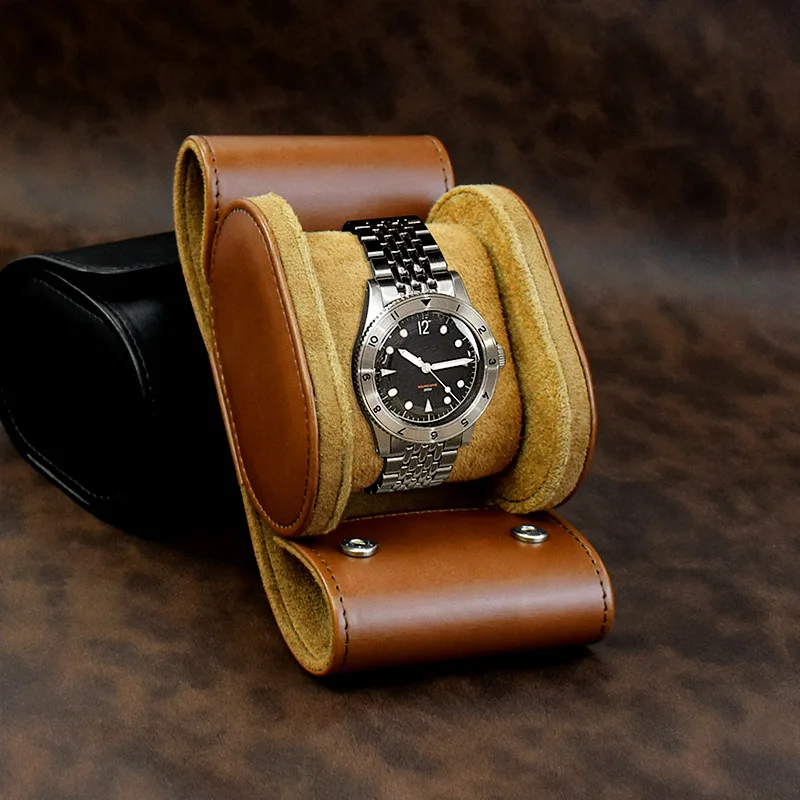 Leather Watch Box Retro Clock Box Leather Watch Box Roll Storage Box