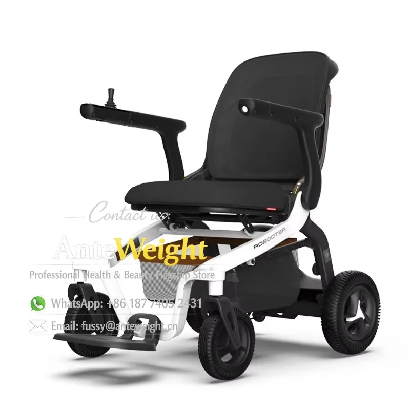 Smart Light Foldable Electric Wheelchair, Rehabilitation Treatment Supplies for the Elderly and Disabled