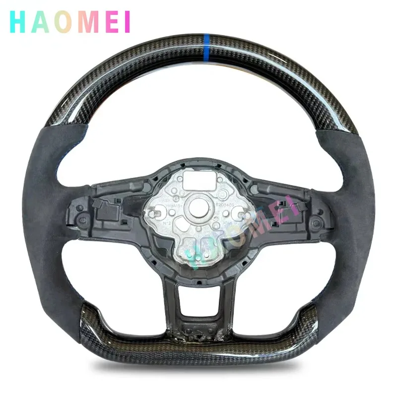 

For Volkswagen Golf 7 7.5 GTI GTD GTE R 2013-2020 Polo GTI Tiguan Passat DSG Carbon Fiber Steering Wheel with leather Alcantara