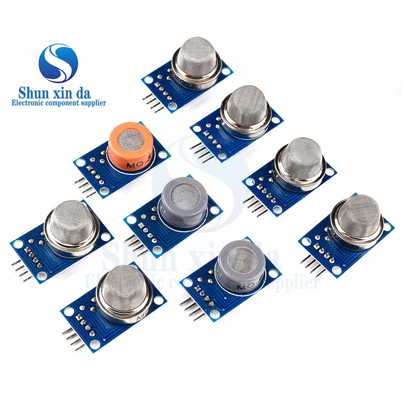 9PCS/1 Lot Gas Erkennung Sensor Modul MQ-2 MQ-3 MQ-4 MQ-5 MQ-6 MQ-7 MQ-8 MQ-9 MQ-135 Sensor Modul Gas Sensor starter Kit