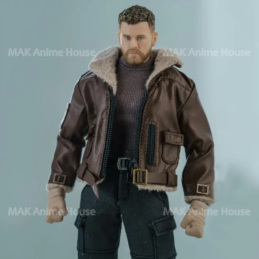 1/12 mao colarinho jaqueta de motocicleta calças de trabalho conjunto de roupas modelo caber 6 ''romankey formiga notaman soldado masculino figura de ação corpo