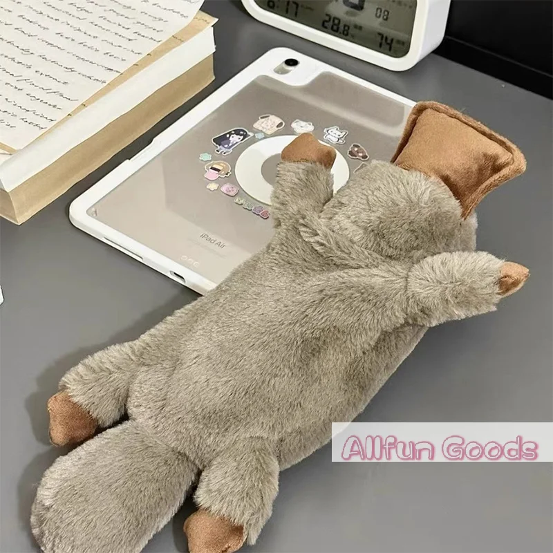 [TG835]Cute Platypus Pencil Case Cosmetic Bag Plush Pen Pouch Large Capacity Storage Bag School Supplies Stationery Box