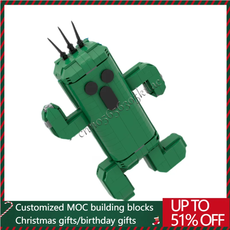 

450 Parts Hot Sale New MOC Bitter Gourd Monster Model Custom DIY Helmet Collection Creative Assembly Kids Birthday Surprise Gift