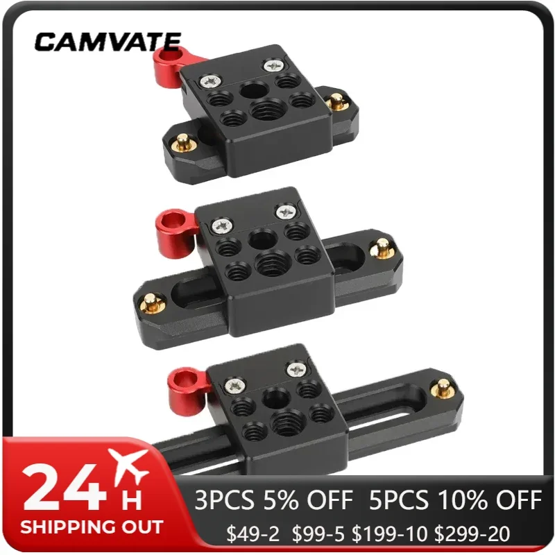 CAMVATE Quick Release NATO Rail Clamp with 2/2.8/3.9inch Safety Rail For Camera Cage Rig Accessories