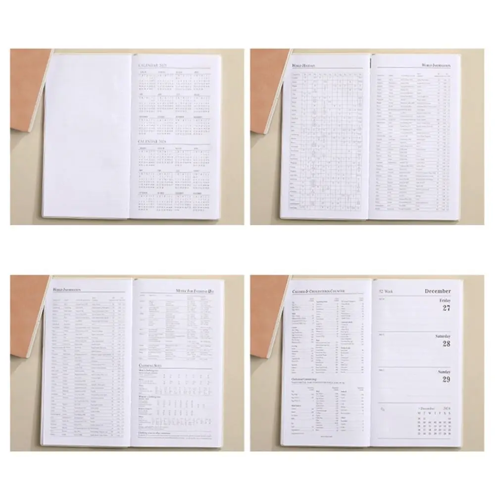 A6 Agenda Planner Notebook Paper 60 Pages 12 Months Planner Notebook Portable Creative 2025 Journal Notebooks