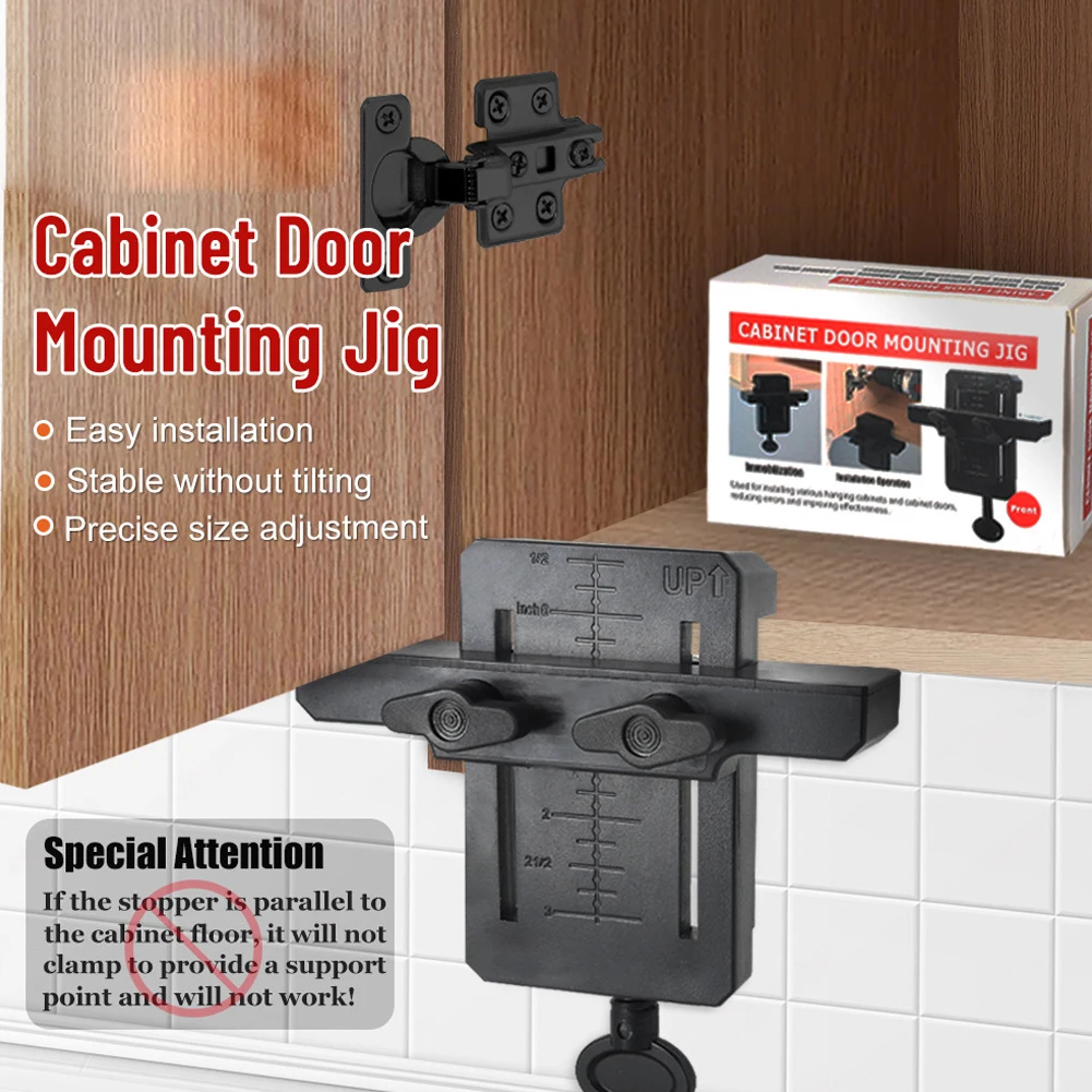 

Cabinet Door Mounting Jig Cabinets Frame Install Clamp Household Hidden Door Mounting Support Arm Mini ABS Plastic Bracket Tools