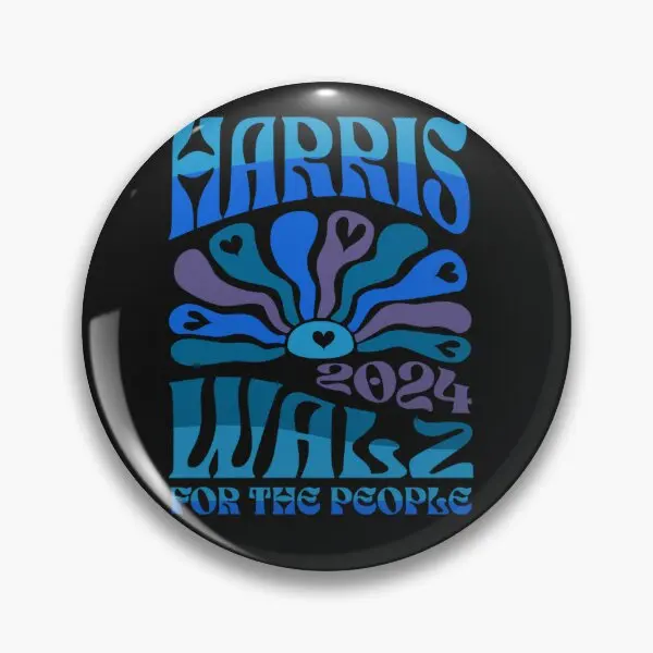 Harris Walz Election President Kamala Ha  Soft Button Pin Collar Clothes Brooch Decor Funny Lapel Pin Lover Jewelry Hat Badge