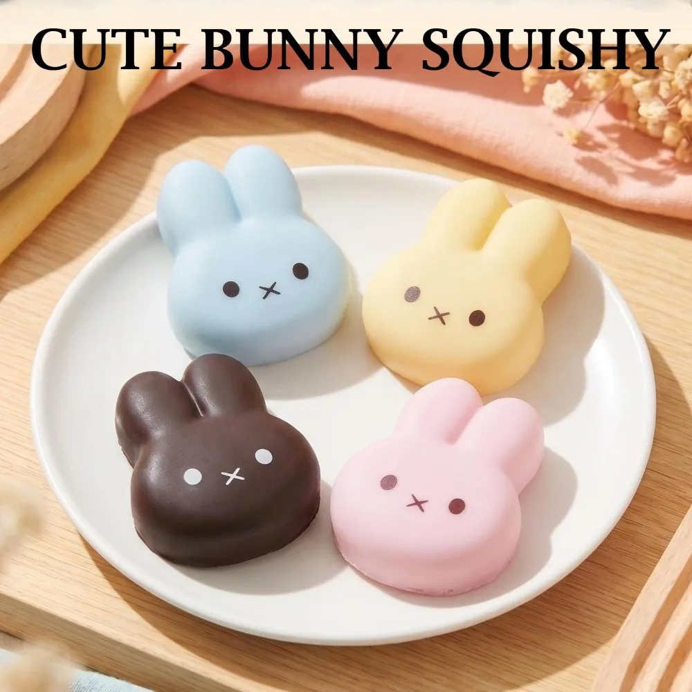 1PC Soft Bunny Squishy Fidget Toy Slow Rising PU Squeeze Toy Stress Relief Anxiety Calm Desk Ornament Gift