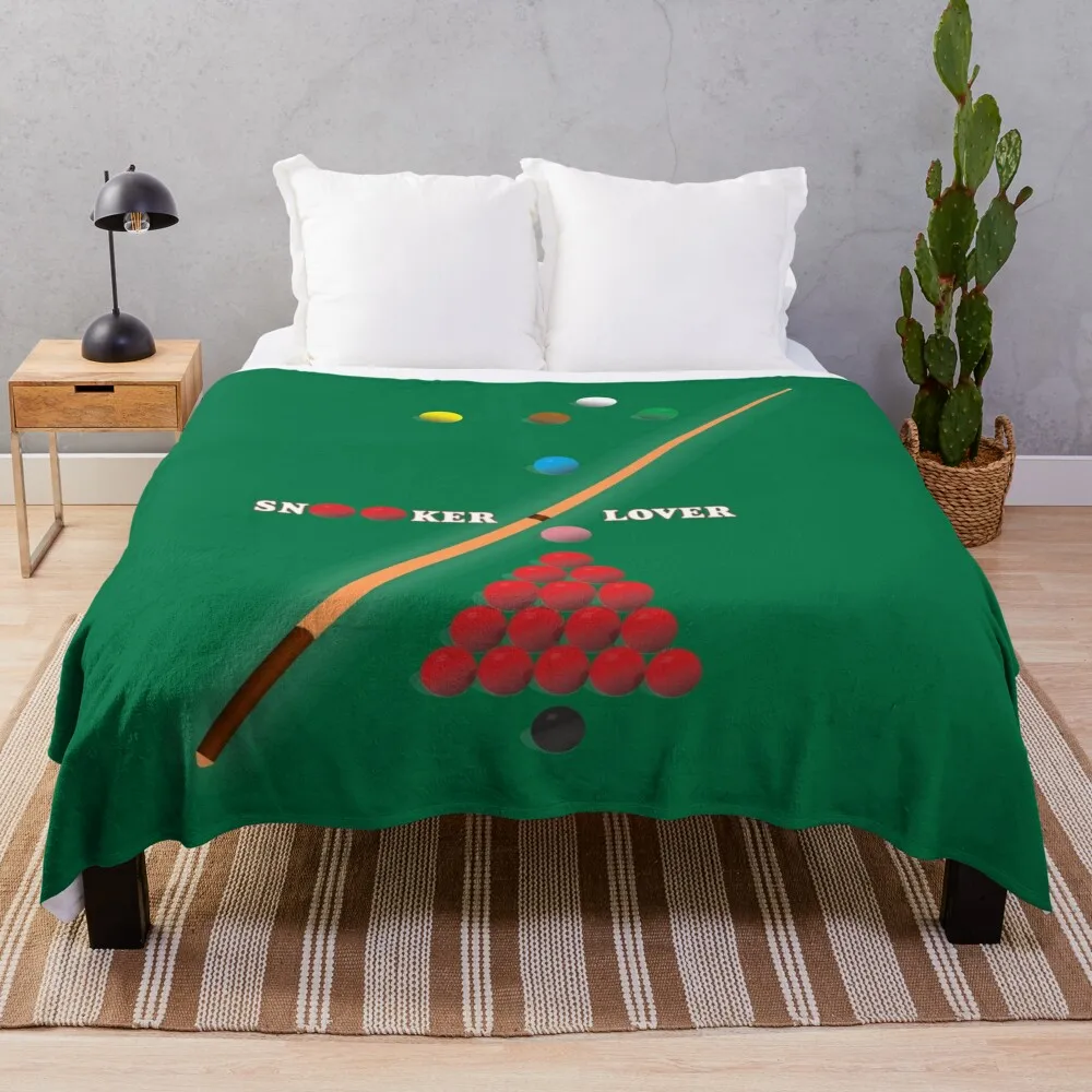 

Snooker Lover design showing the balls on a snooker table. Throw Blanket Cute Plaid Softest Blankets