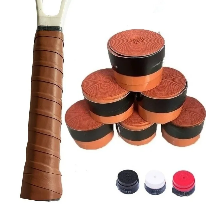 

6Pcs Retro Brown Non-slip Overgrips Tennis Grip Tape Sweatband Over Tennis Accessory Grip Badminton Grips Wrap For Racket Handle