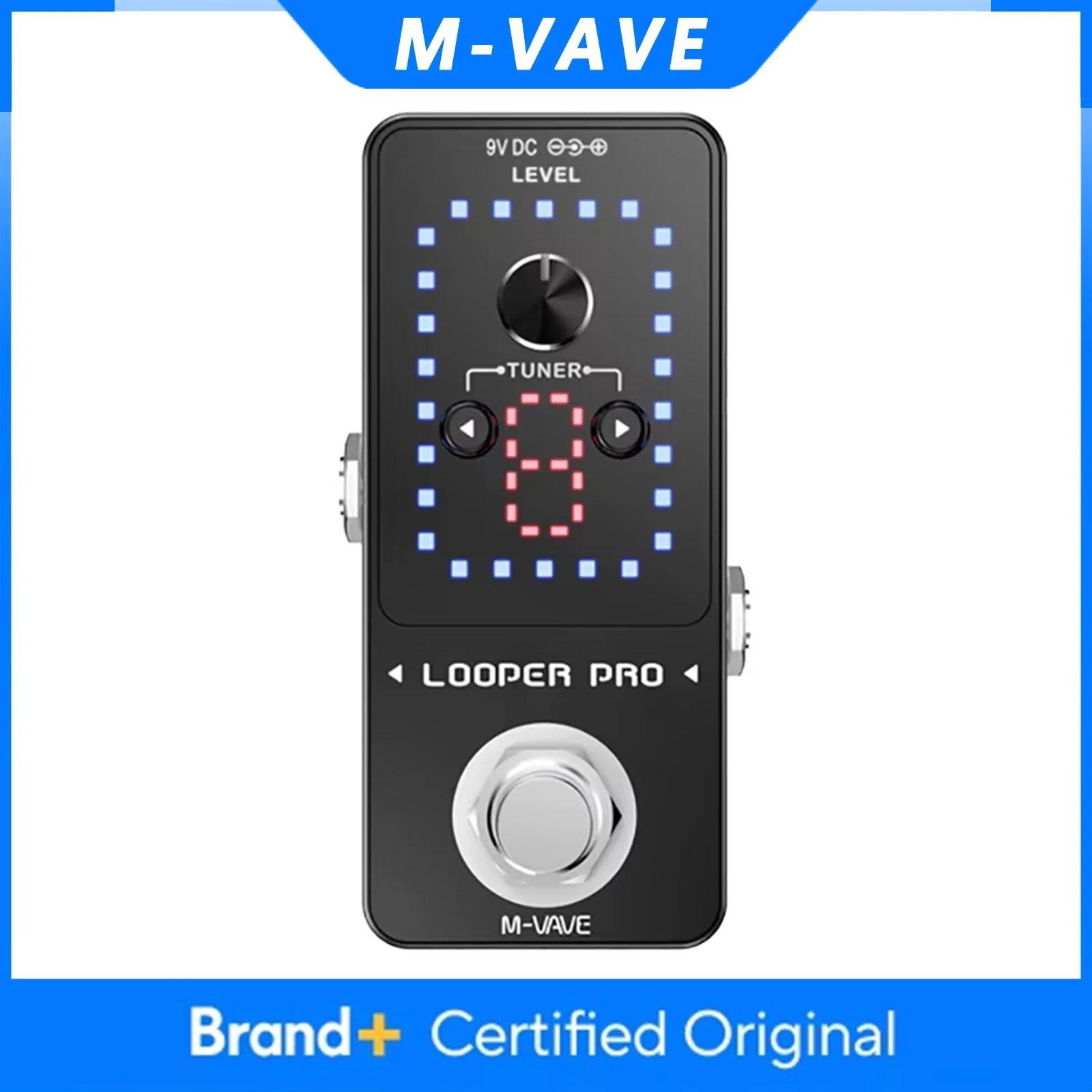 

Педаль эффектов для гитары M-VAVE Looper PRO, 9 петель, 40 минут, запись, станция-петля с тюнером, педаль для электрогитары Overdub