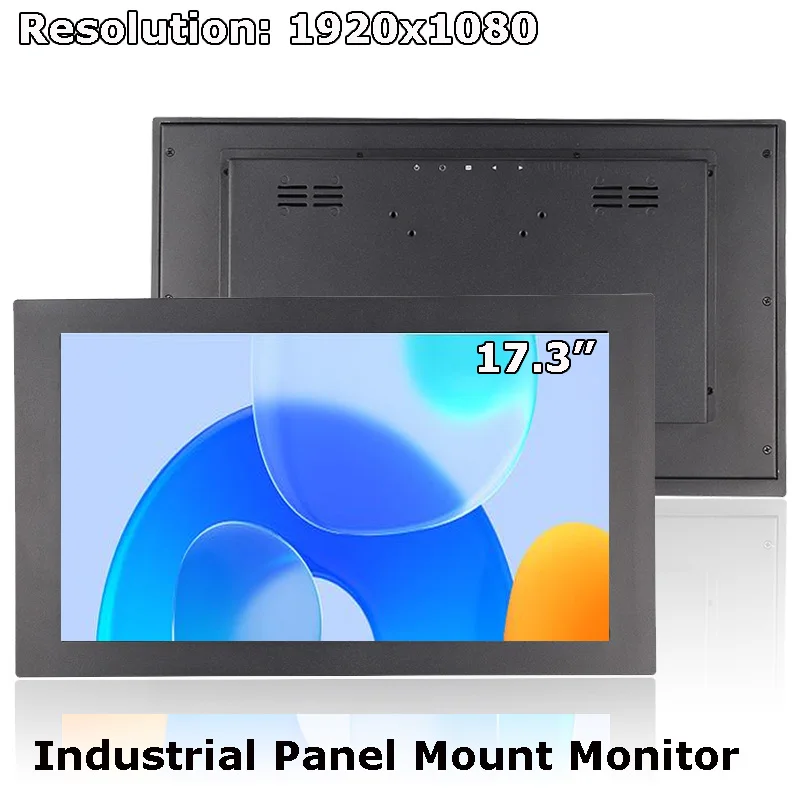 Panel Mount Embedde 17.3 Inch 1920*1080 HD 1080P Touch Monitor Industrial Grade Touch Screen Monitors For Raspberry Pi Use