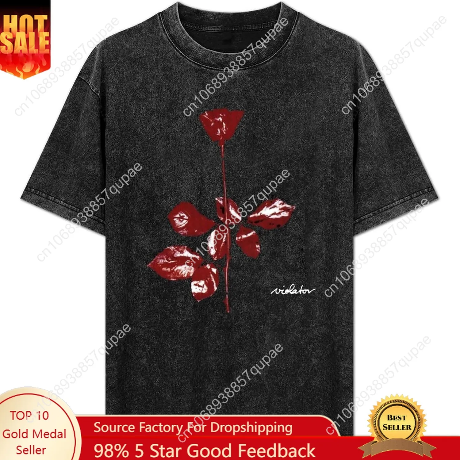 

Depeche Rock Band Vintage Oversized T Shirts Mans Tops Stylish Crew Neck Short Sleeve Graphic Tees Cotton T-Shirt Clothing