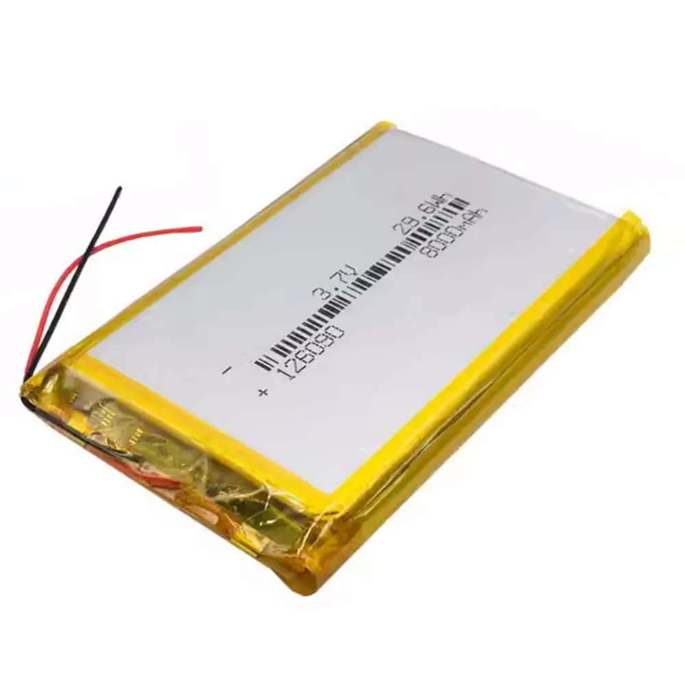 

126090 8000 мАч 3,7 В перезаряжаемый литий-полимерный аккумулятор для Power Bank Bluetooth мобильная аварийная зарядка Treasure