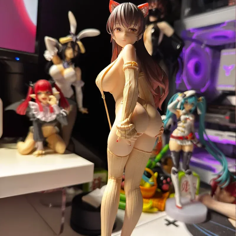 

Original Super Nova Kitada Ryuuma Anime Collectible Figure 1/6 Scale Cat-Eared Girl Model Ornament Sexy Suspender Sweater