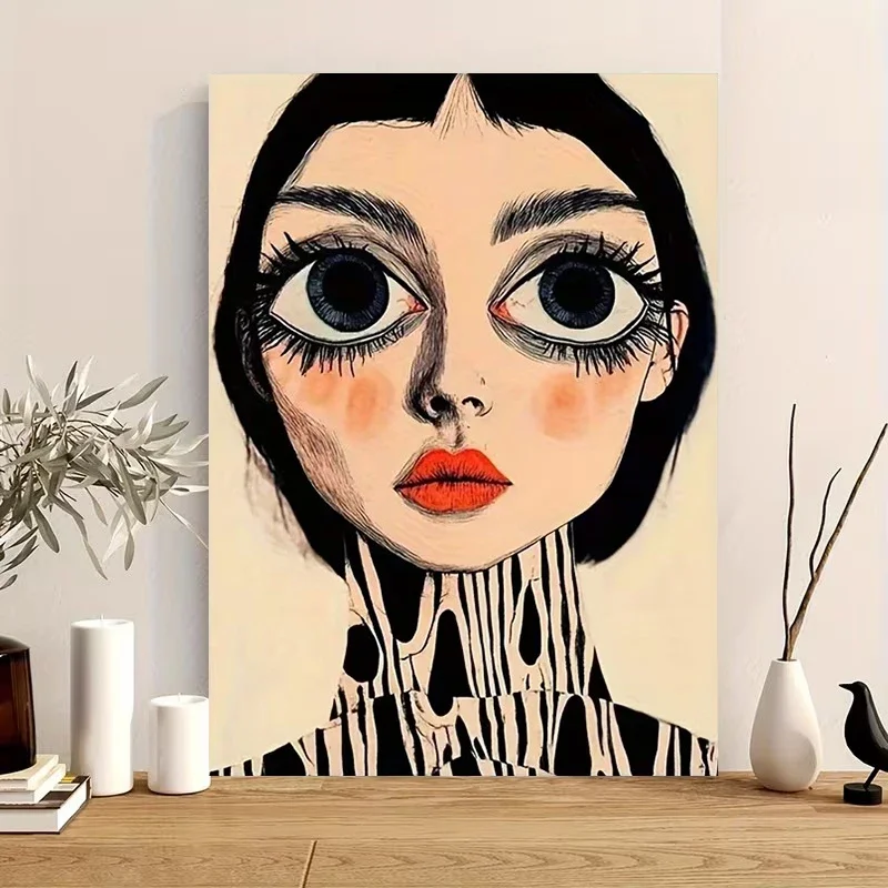 Multiple sizes 1pc frameless Canvas Painting,Cool Abstract Women Poster Vintage Unique Feminine Poster and Prints Canvas Paintin
