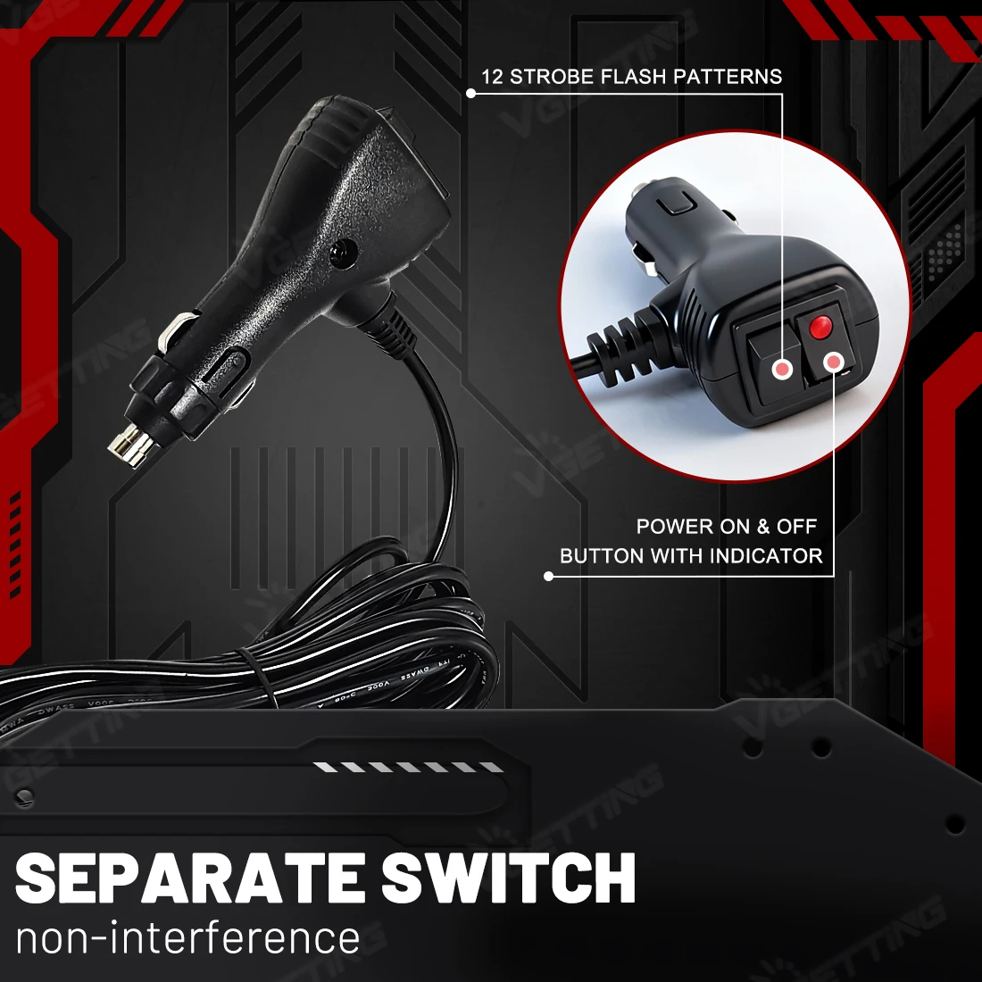 العالمي 2 في 1 40LED منارة الشرطة مصباح الطوارئ سيارة الجبهة الزجاج الأمامي تحذير أضواء ستروب فلاش مصباح إشارة مقاوم للماء 12 فولت #6