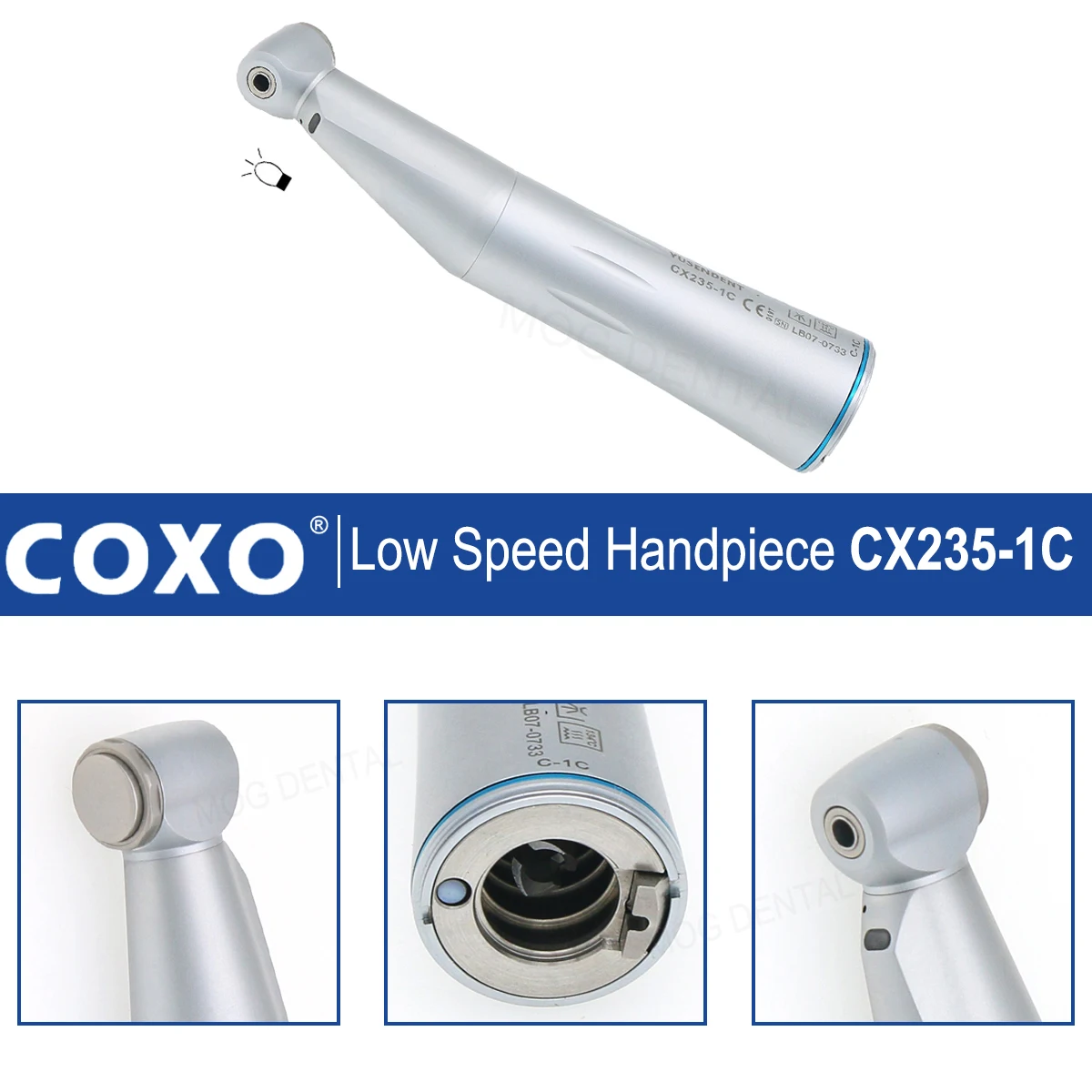 COXO Dental Handpieces 1:1 Fiber Optic Low Speed Handpiece Push Button Internal Water Spray E Type Fit NSK KAVO