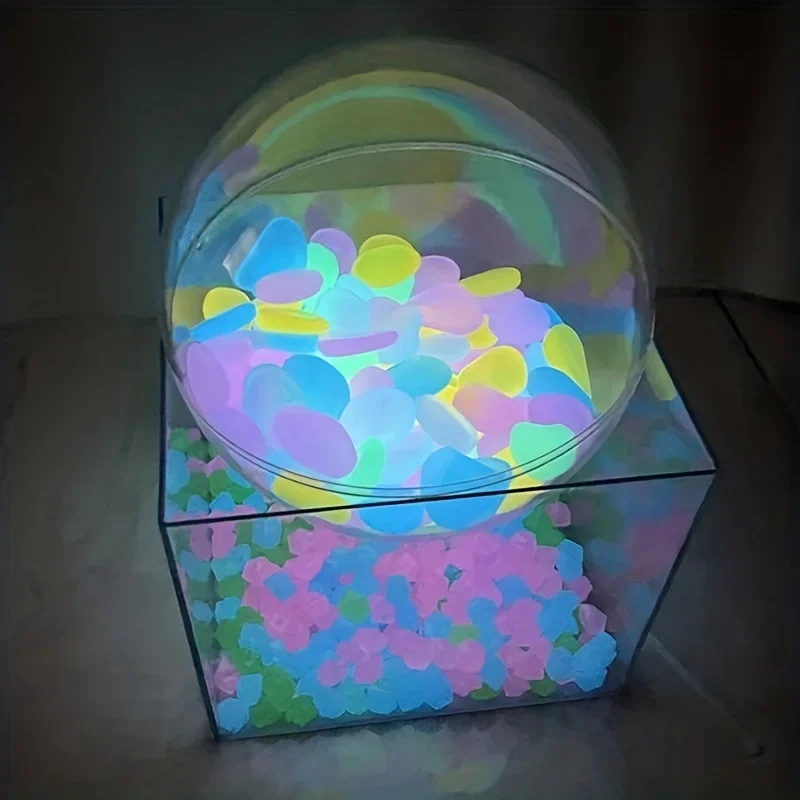 حصى تتوهج في الظلام لتزيين حوض السمك ، إنشاء حديقة سحرية أو ديكور المناظر الطبيعية لحفلات الزفاف ،!! #5