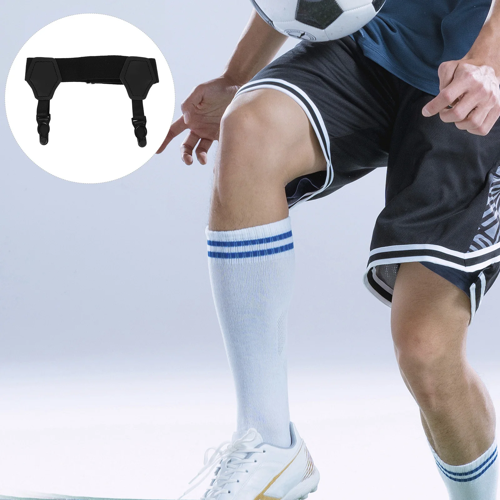 2 peças ligas de meia para homens design antiderrapante ajuste confortável cintos de liga universais para esportes negócios roupas casuais