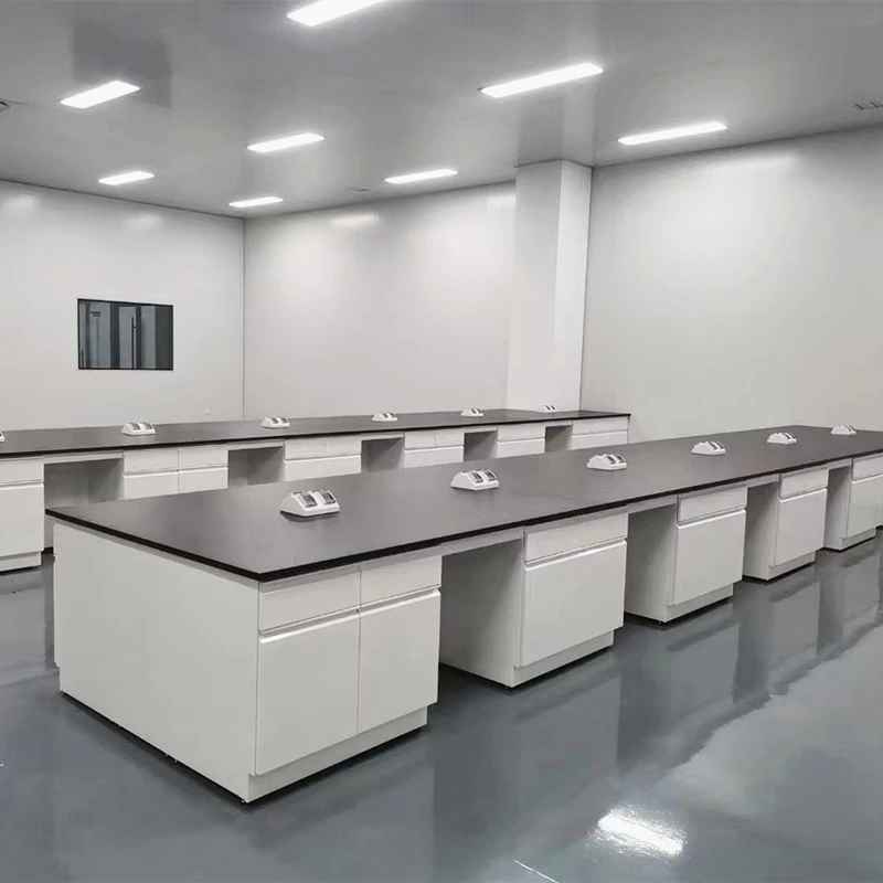 

High Quality Laboratory Work Bench Chemical And Corrosion Resistant Lab Island Bench For Scientific Research Institution