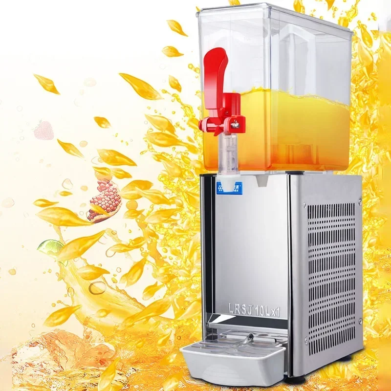 المنزلية 220 فولت اسطوانة واحدة ماكينة مشروبات آلة المشروبات الباردة التجارية 10L المزدوج درجة الحرارة عصارة خلاط كافتيريا Beve