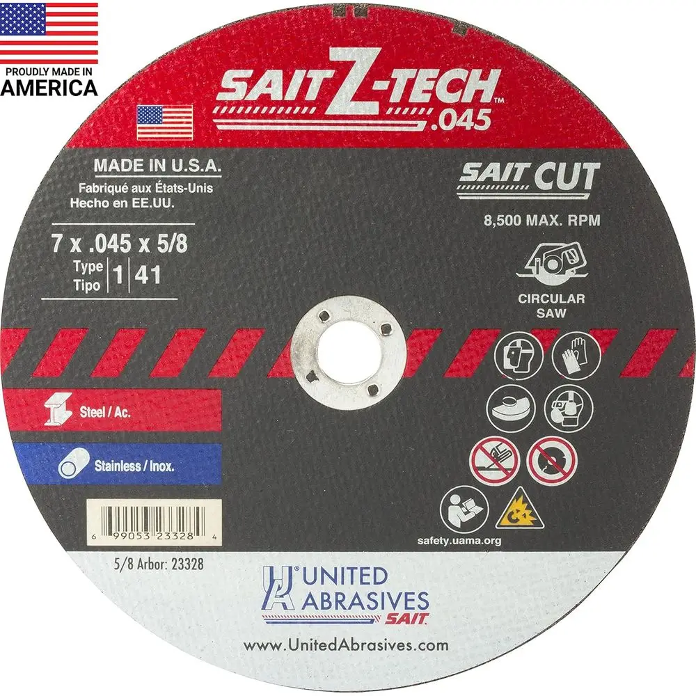

7-Inch x .045-Inch x 5/8-Inch 8500 Max RPM High-Performance Cut-Off Wheels, 50-Pack