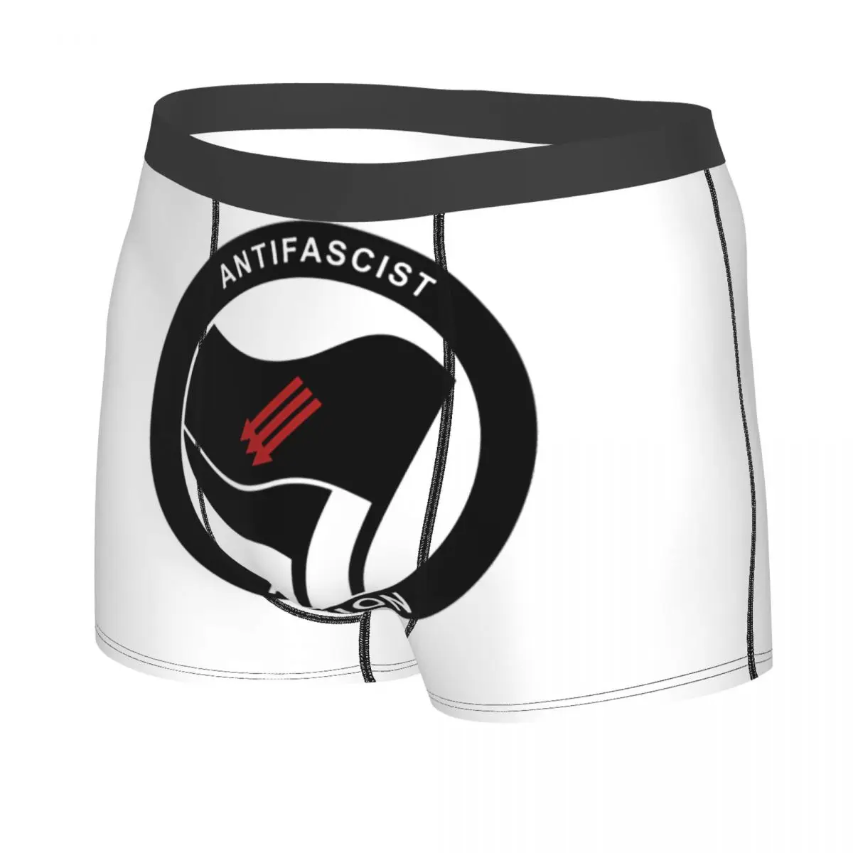 Three Arrows Anti Fascist Boxer Shorts Men 3D Print Male Soft Underwear Panties Briefs