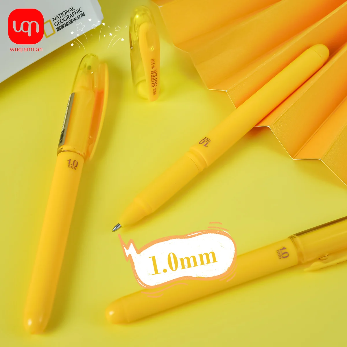 

WQN-4/8/12PCS Yellow Gel Pen 1.0mm Tip Smooth Writing Yellow Ink Comfortable Grip School Stationery Office Supplies
