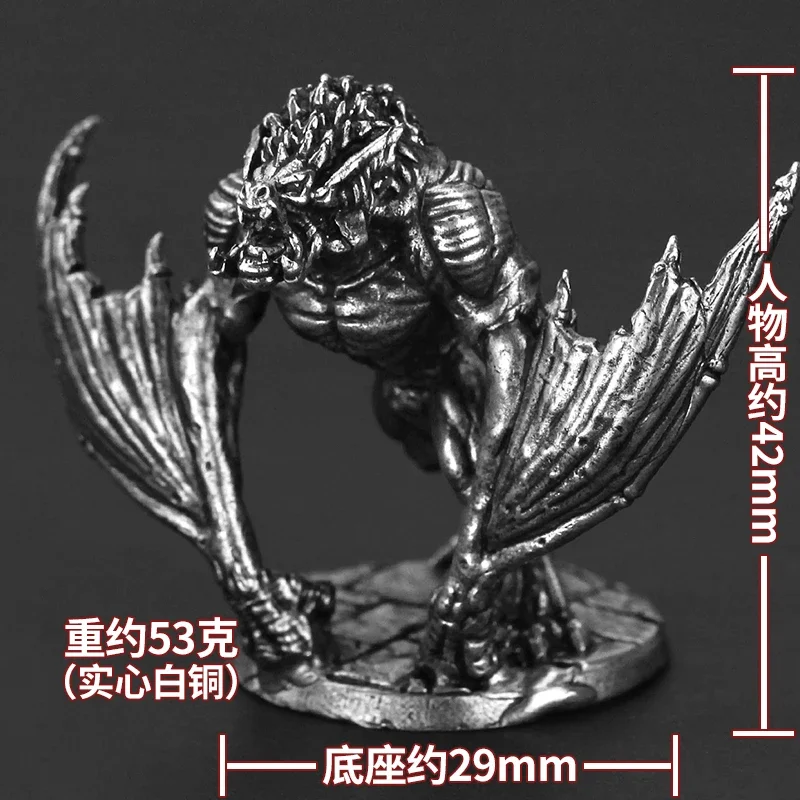 Cupronickel Dämon Skelett König Krieger Statue Action-figuren Miniatur Modell Spielzeug Dekoration Beliebte Spiel Charakter Statue