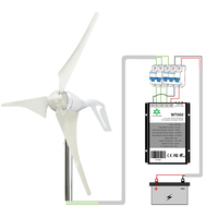 400W 12V 24V AC Small Wind Turbine Generator Set With Controller Windmill, LED Indicator Light, 3, 5, 6 Wind Blade Assembly