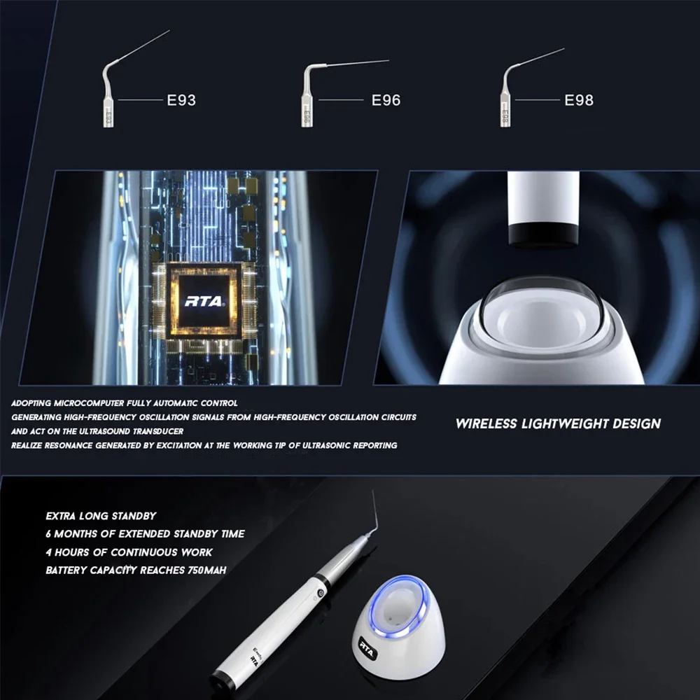 WOODPECKER ENDO1 Dental Wireless Ultrasonic Endodontic Autoclavable Handpiece Head Intelligent Microcomputer Automatic Control