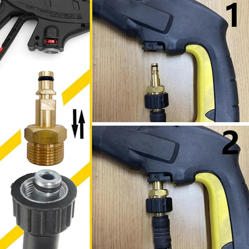 고압 세차 호스 피팅 어댑터, 카처 라버 파크사이드 블랙 데커 보쉬 대우 압력 와셔용 M22 스레드