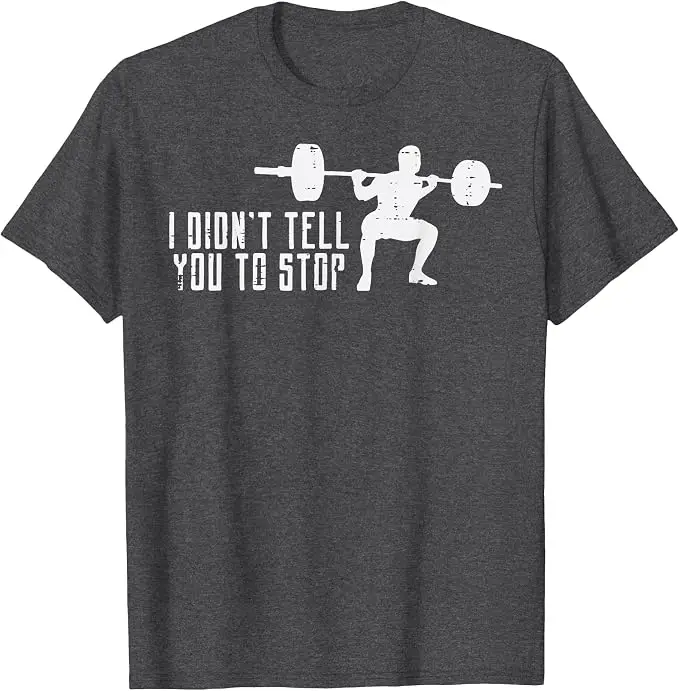 Workout-T-Shirt: Ich habe dir nicht gesagt, das Training zu beenden – Gym Trainer Coach T-Shirt für Herren und Damen, Y2K Persönlichkeits-Trainer-Grafik-Spruch-T-Shirt, Humor-Baumwoll-Top – Detail 8