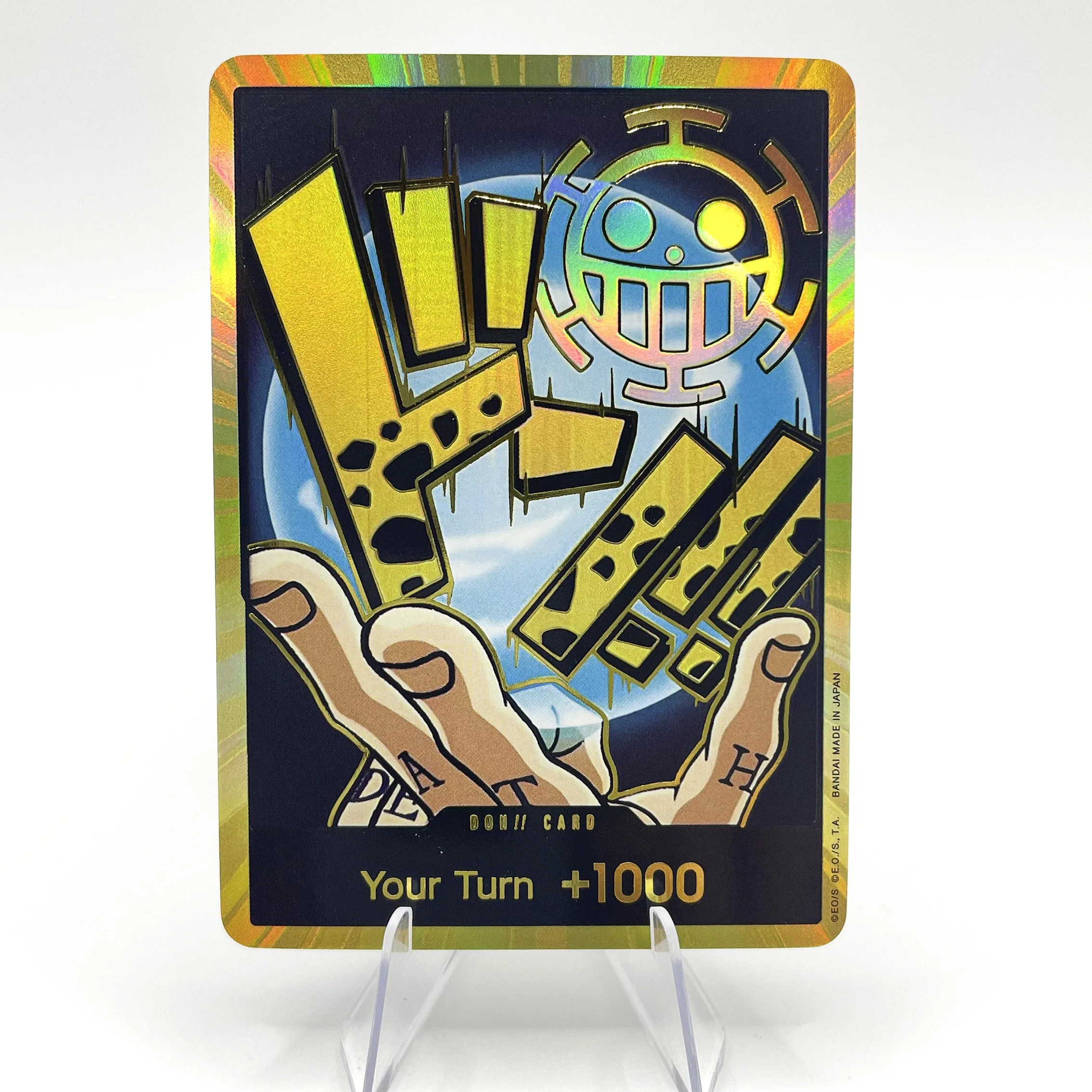 10 قطع قطعة واحدة أفضل إطار ذهبي دون!! بطاقات ACE/ENEL/WHITEBEARD/KAIDO OPCG Game Collection Proxy Card النسخة الإنجليزية