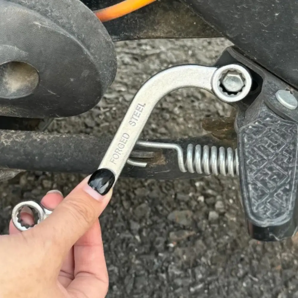 

5Pcs Set S-Type Wrench 140-240MM Length 10-19 Size Double Head Wrench Plum Plate Curved Design Double Ended Allen Wrench