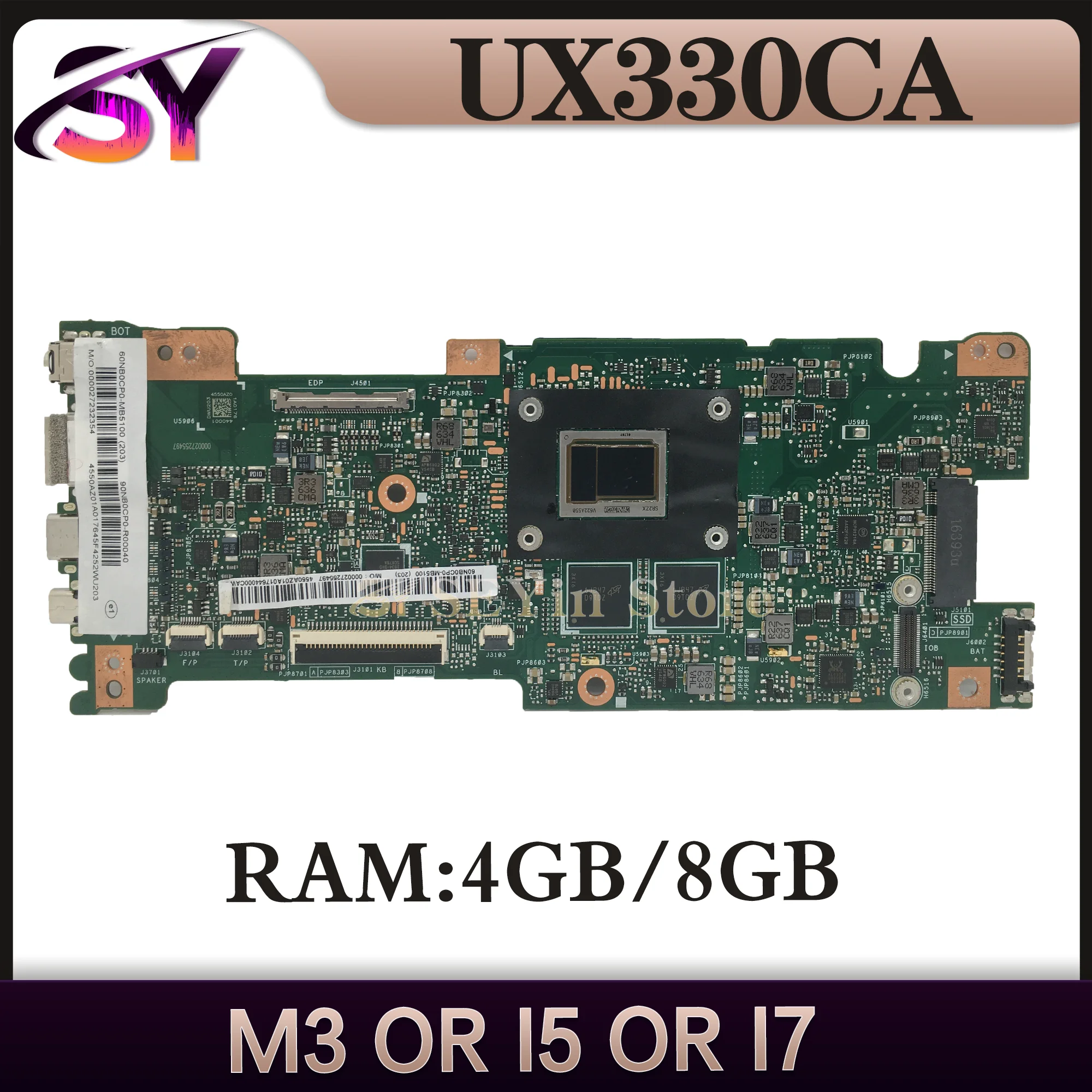 

UX330CA Mainboard For ASUS U330C UX330 UX330C UX330CAK Laptop Motherboard With M3-7Y30 I5-7Y54 8GB/4GB-RAM MAIN BOARD