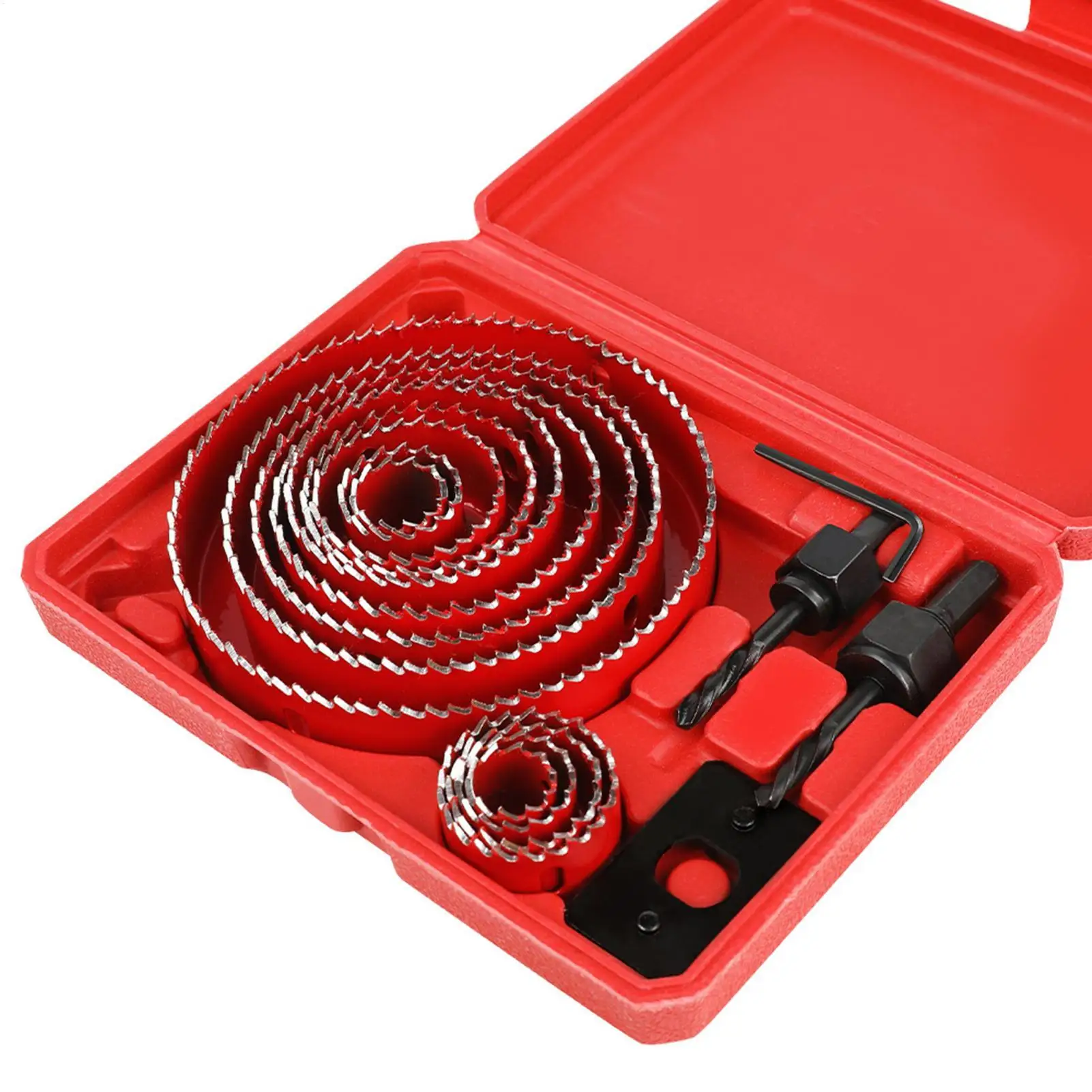 

Набор корончатых пил (13 шт.) для сверления отверстий в мягкой древесине, фанере, ПВХ для мастерских, строительства и домашнего ремонта