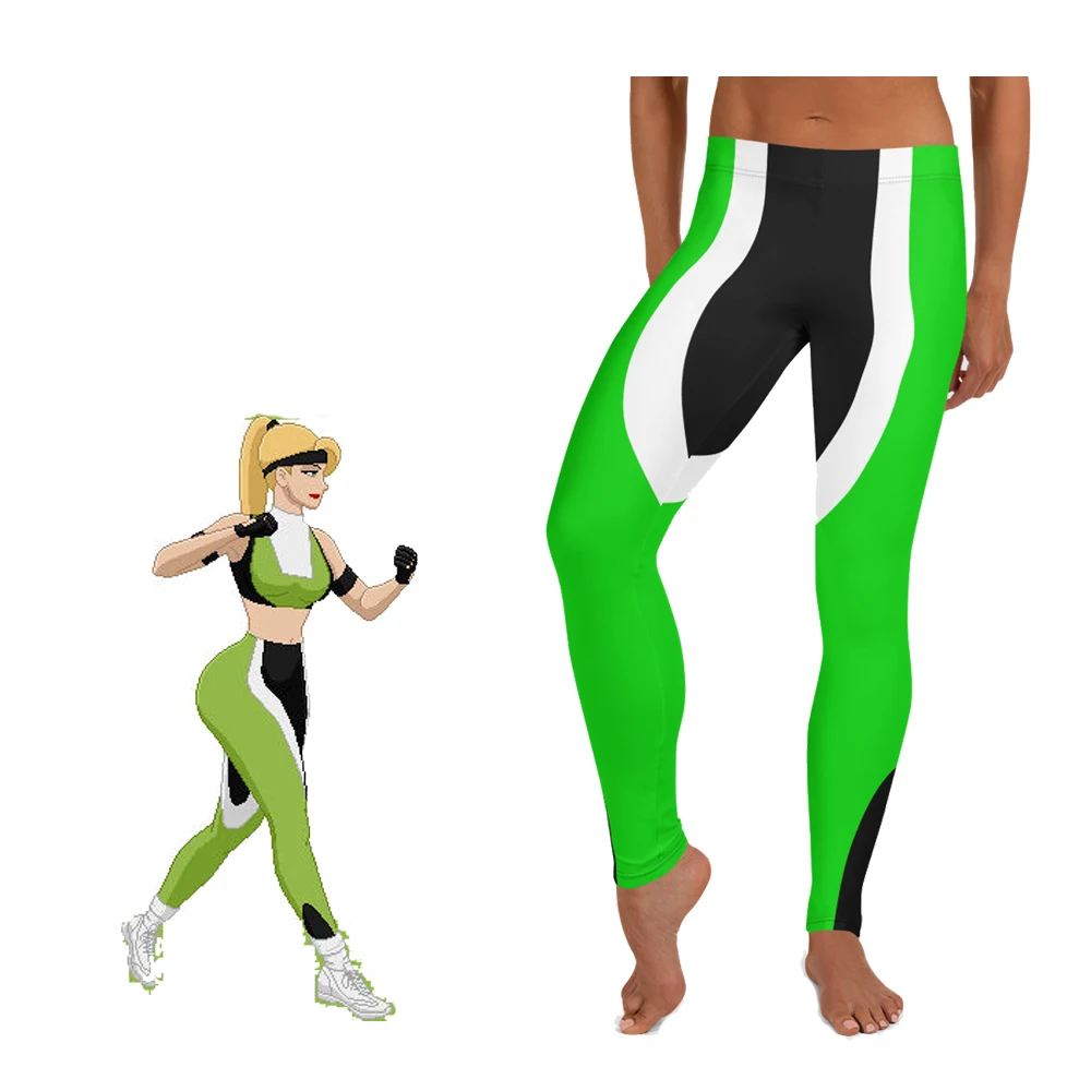 Women\'s Mortal Kombat 3 Sonya Blade Cosplay Costume Sexy Pants Leggings Sports Pants for Women Halloween Carnival Yoga Pants